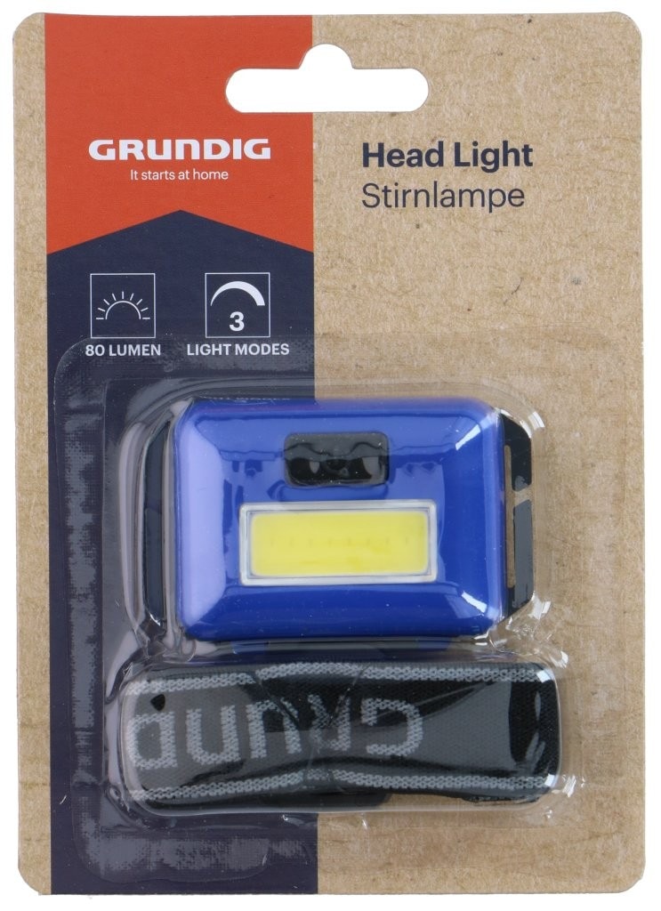 Grundig pannlampa 80 lumen COB LED / LED pannlampa 2 W / justerbar pannlampa för handsfree belysning