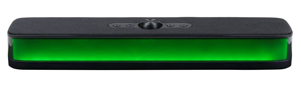 Bluetooth soundbar med RGB LED / kompakt högtalare med ljuseffekt för musik, film och gaming