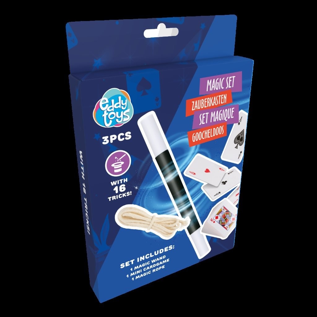 Trollerilåda med 16 trick / magiset för barn / trollset med rekvisita / leksak för magiska tricks