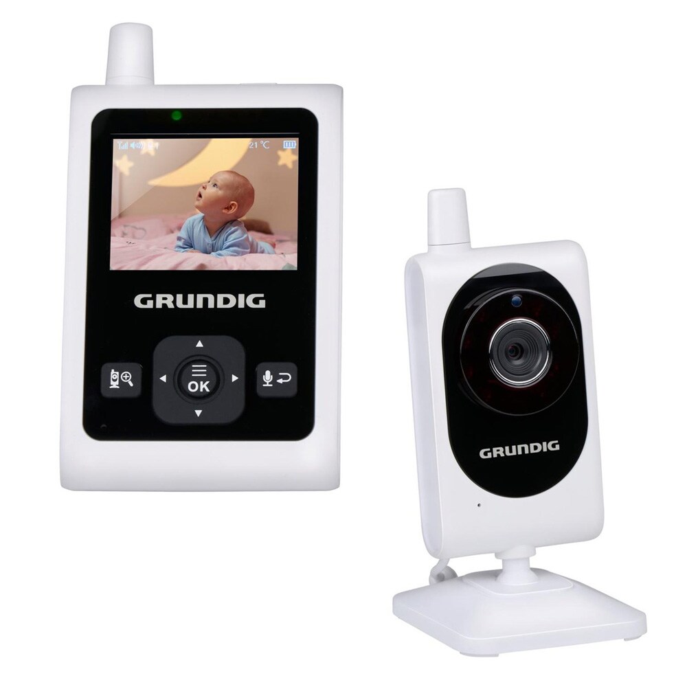 Grundig trådlös babyvakt med kamera 2,4 tum / videobabyvakt med nattläge / talk-back-funktion