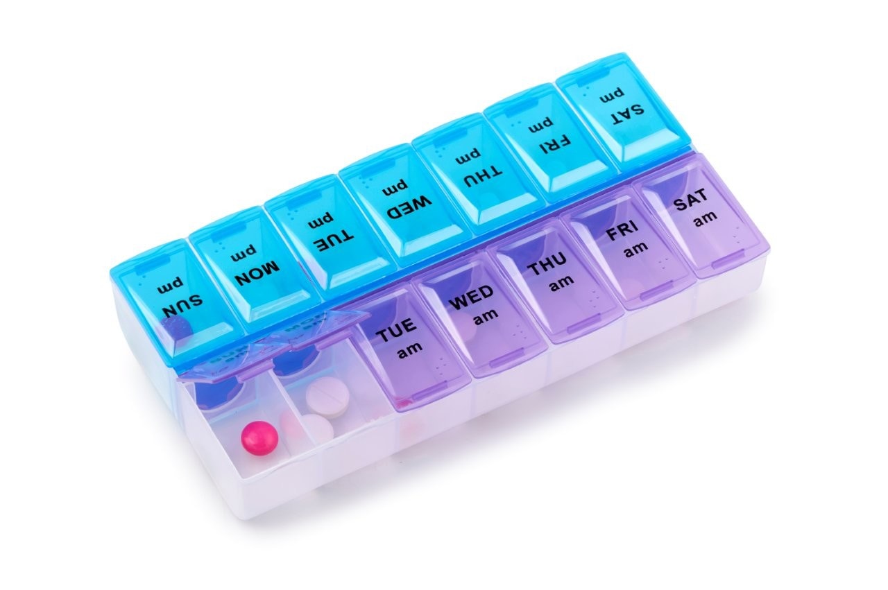 Pillerbox veckodagar 7 dagar / medicinbox vecka / tablettdosa daglig medicin