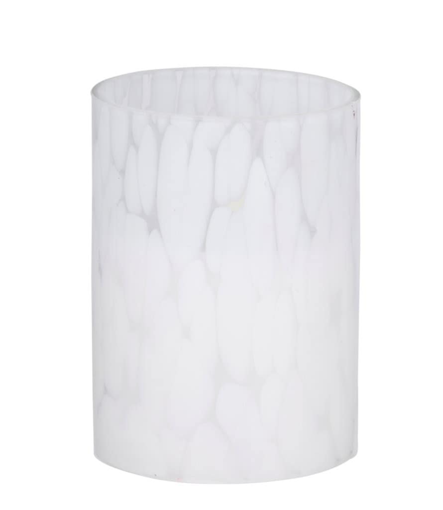 LED ljuslykta i glas Ø9 x 12 cm / batteridrivet LED ljus i glas / dekorativ LED lykta