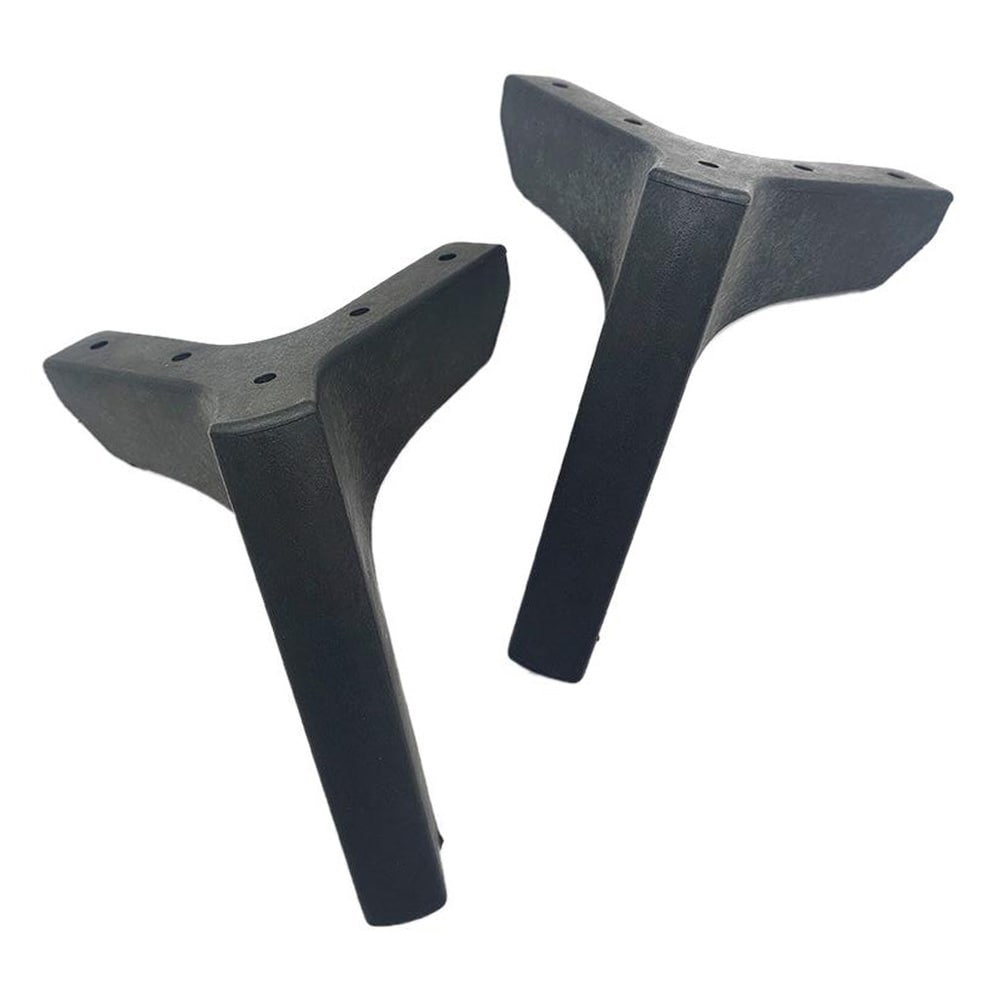 Möbelben i plast 12cm 10-pack - Svart / möbelfötter plast / stödben för möbler