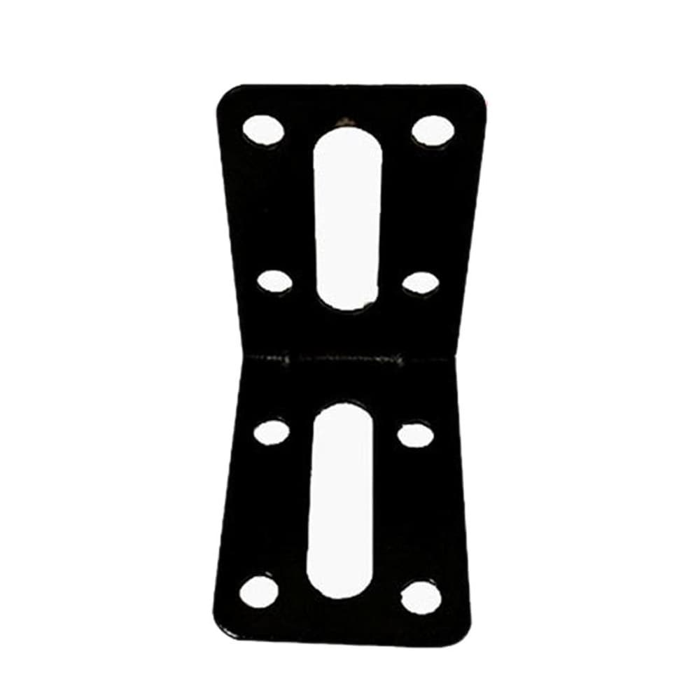 Vinkeljärn 38x55mm till möbler 10-pack - Svart / hörnbeslag metall / L-beslag för möbler