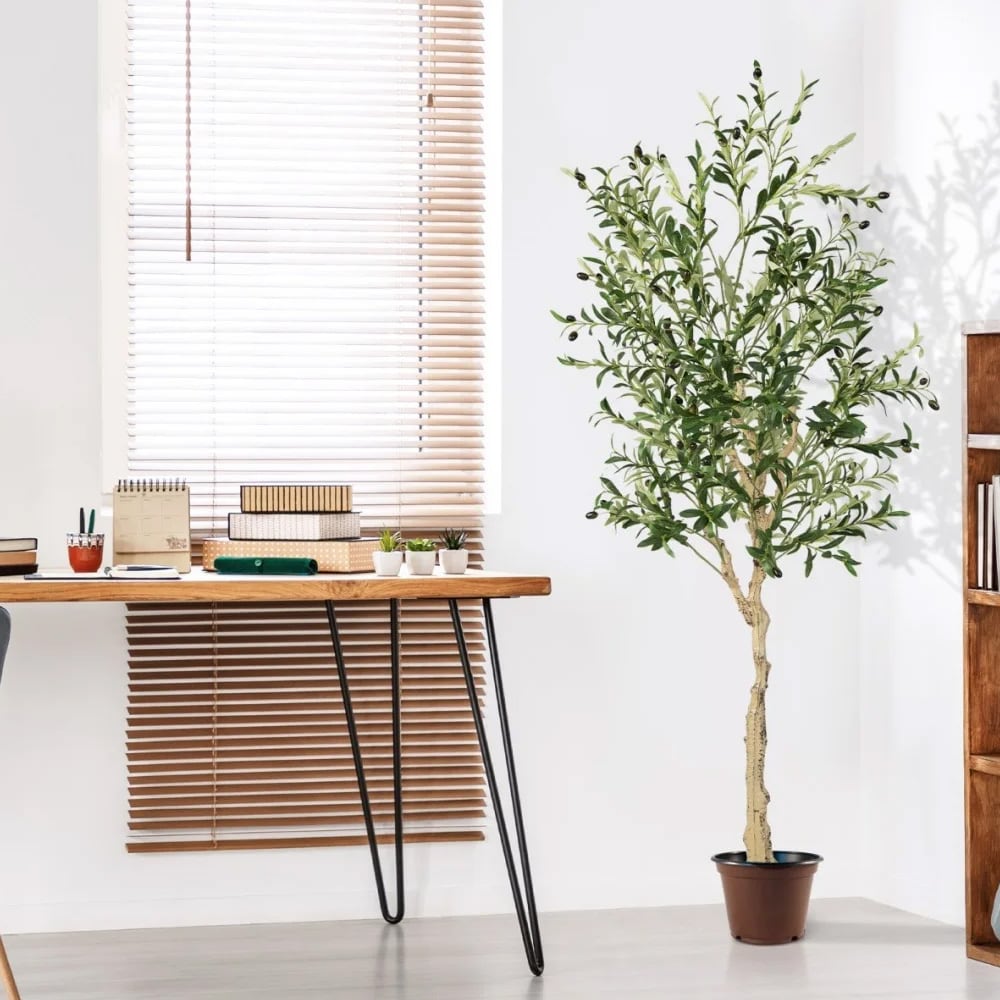 Konstgjort Olivträd i kruka / Konstväxt med Oliver - 180 cm