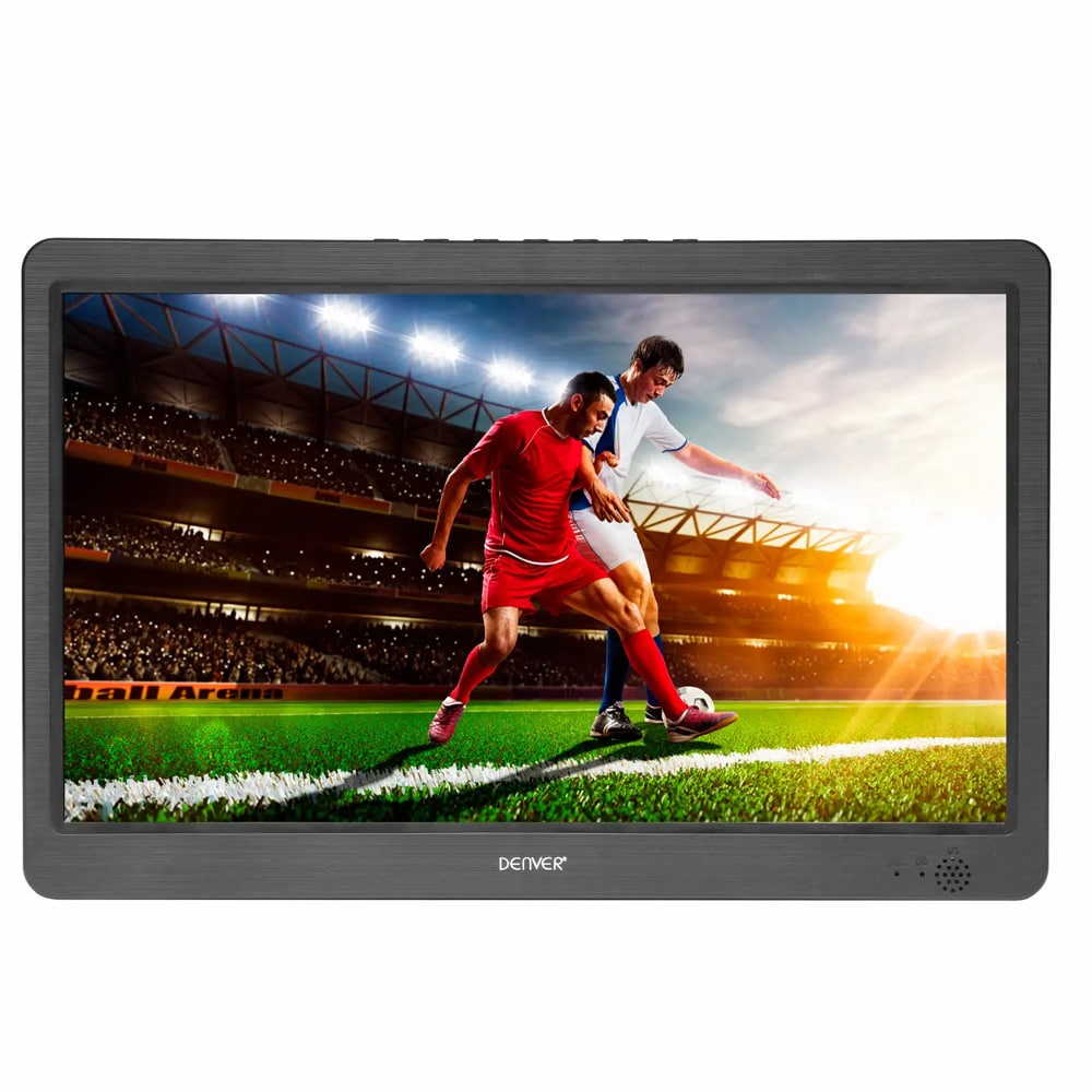 Denver 10,1” digital LED-TV med DVB-T2 och 12V-biladapter för bil / husbil & husvagn / liten TV med batteri