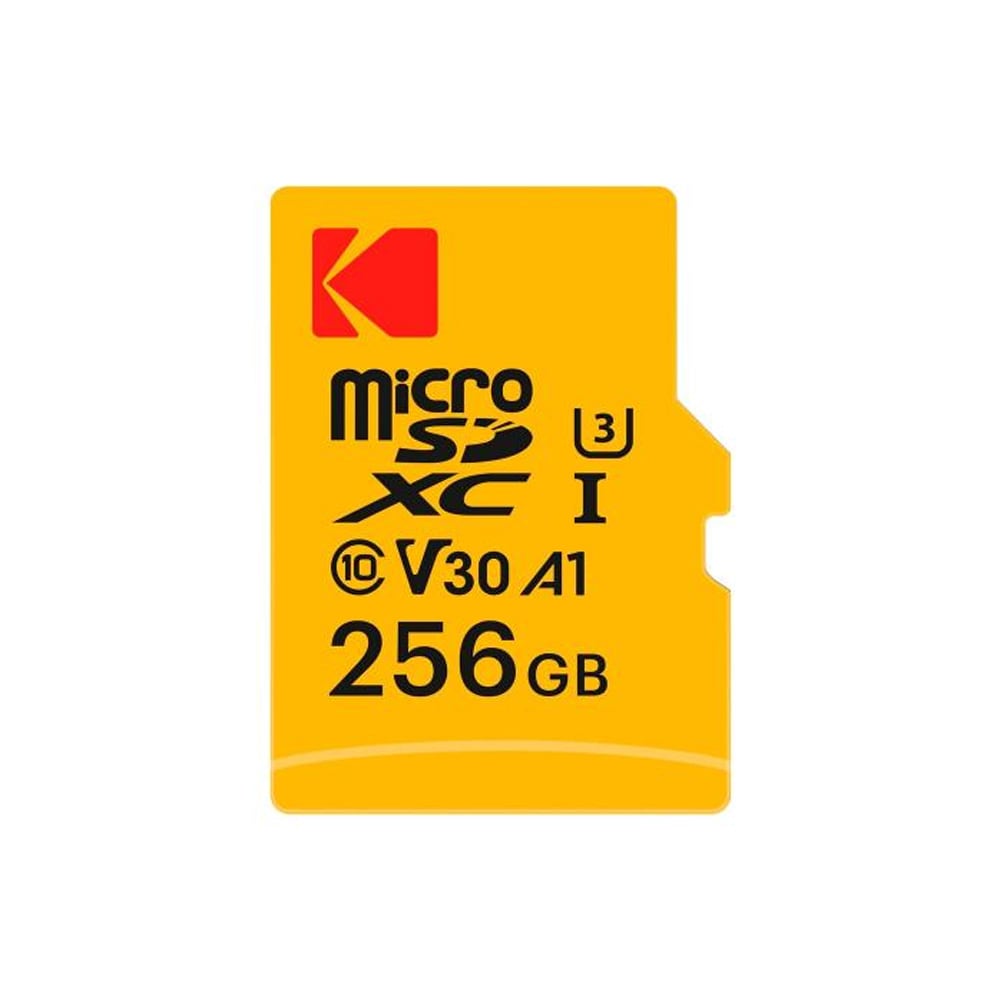 Kodak MicroSDXC Class 10 UHS-I U3 256 GB / MicroSDXC-minneskort / Flash-minneskort för mobil och kamera