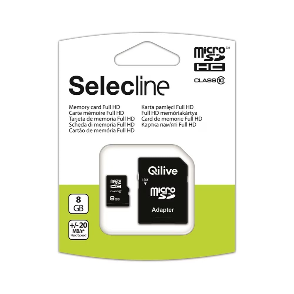 Selecline 8GB microSDHC Class 10 minneskort / microSD kort / minneskort för smartphone kamera surfplatta