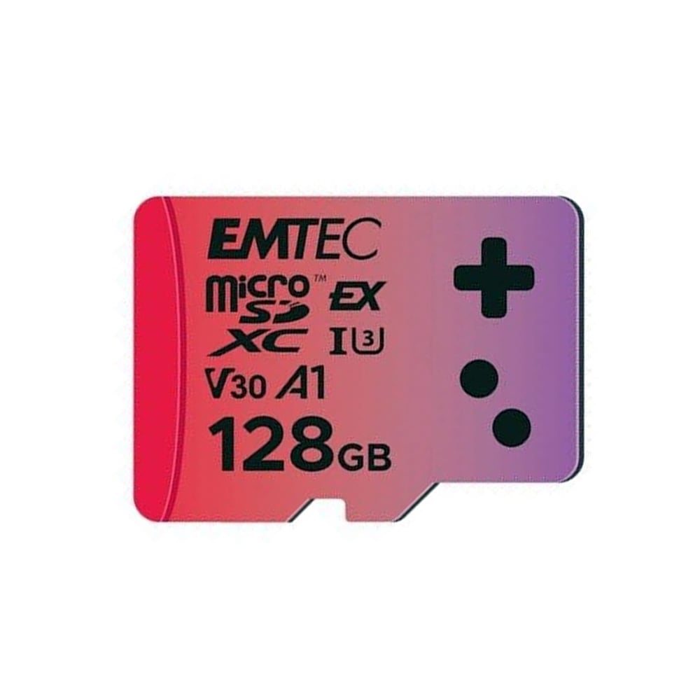 Emtec Express Gaming MicroSDXC UHS-I U3 V30 128GB / minneskort gaming / microSD kort snabb lagring