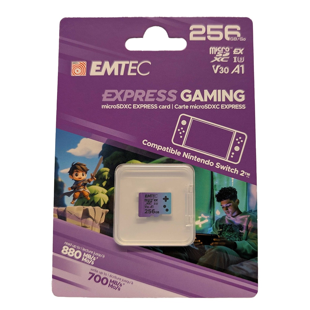 Emtec Express Gaming MicroSDXC 256GB V30 A1 / microSD kort gaming