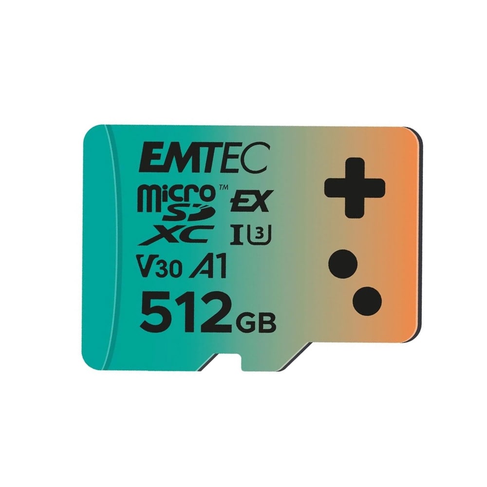 Emtec Express Gaming microSDXC 512 GB UHS-I U3 V30 A1 / minneskort 512GB / microSD kort gaming