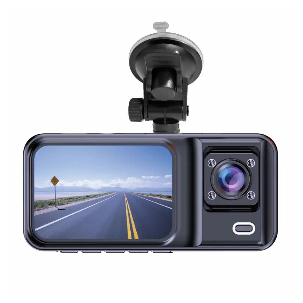 Denver bilkamera med 2 kameror / dashcam dual lens fram och kupé / bilkamera med G-sensor