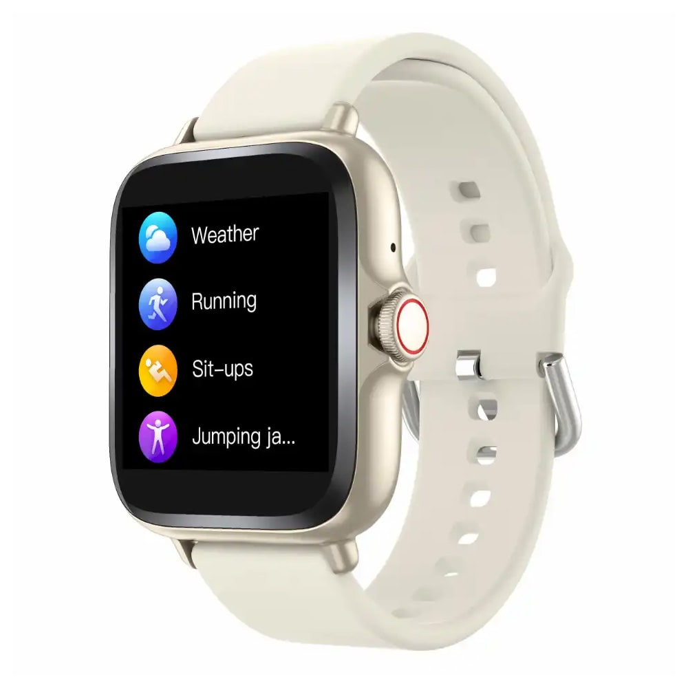 Denver smartwatch med samtalsfunktion / Bluetooth smartklocka med pulsmätare - Beige