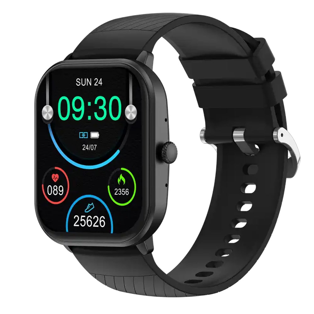 Denver smartwatch med AMOLED-skärm / Bluetooth smartklocka med hälsosensorer / aktivitetsklocka med samtalsfunktion - Svart