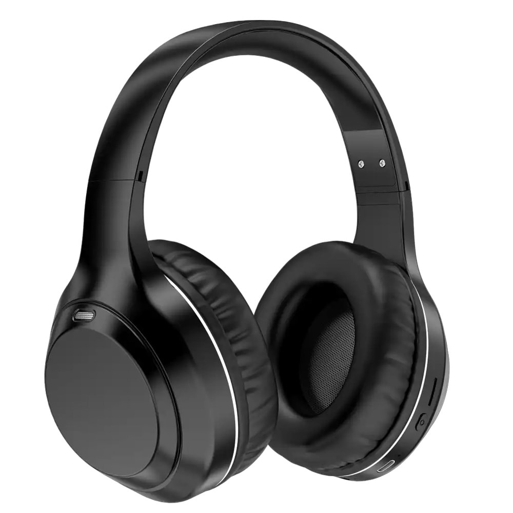 Denver Bluetooth headset med ANC / trådlösa hörlurar med aktiv brusreducering- Svart