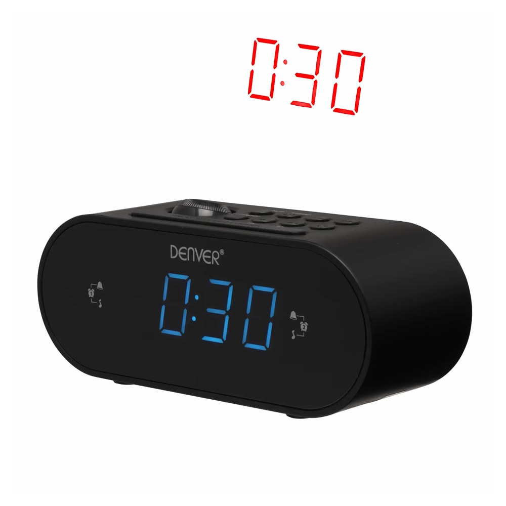 Denver klockradio med projektion / väckarklocka med projektor / digital clockradio FM