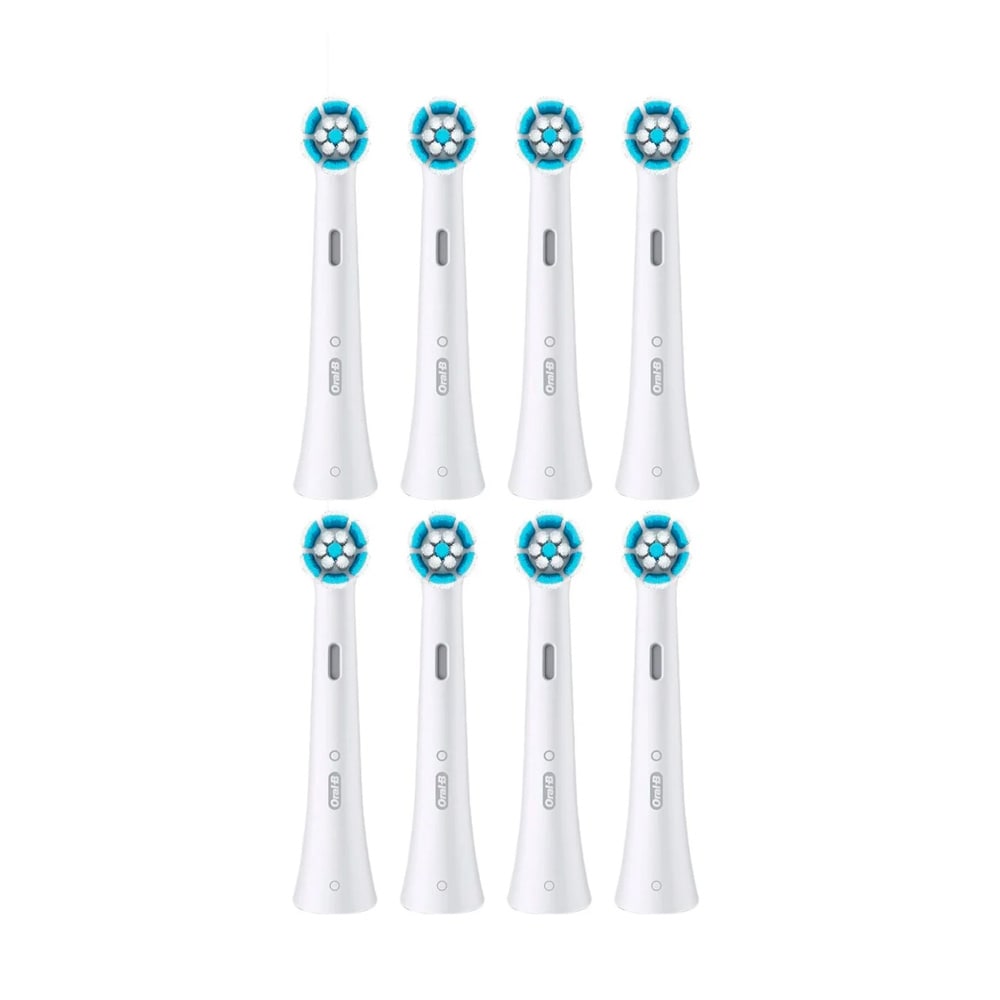 Oral-B iO Gentle Care Tandborsthuvud 8-pack / ersättningsborsthuvud för Oral-B iO / tandborsthuvud för känsligt tandkött