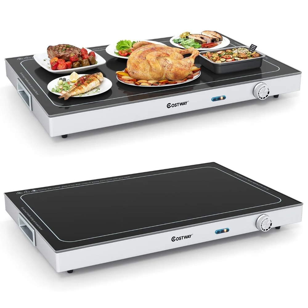 Elektrisk värmeplatta 50x29cm med justerbar temperatur / varmhållningsplatta / värmebricka