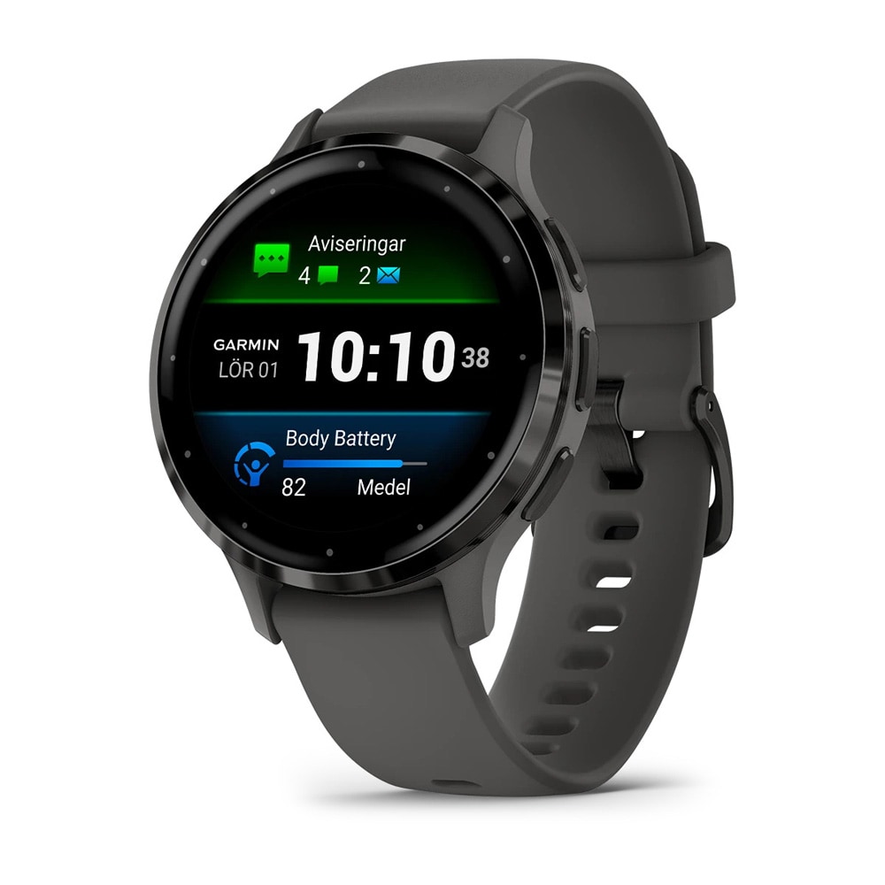 Garmin Venu 3S Smartwatch 41 mm grå – träningsklocka / sportklocka / pulsklocka med pekskärm