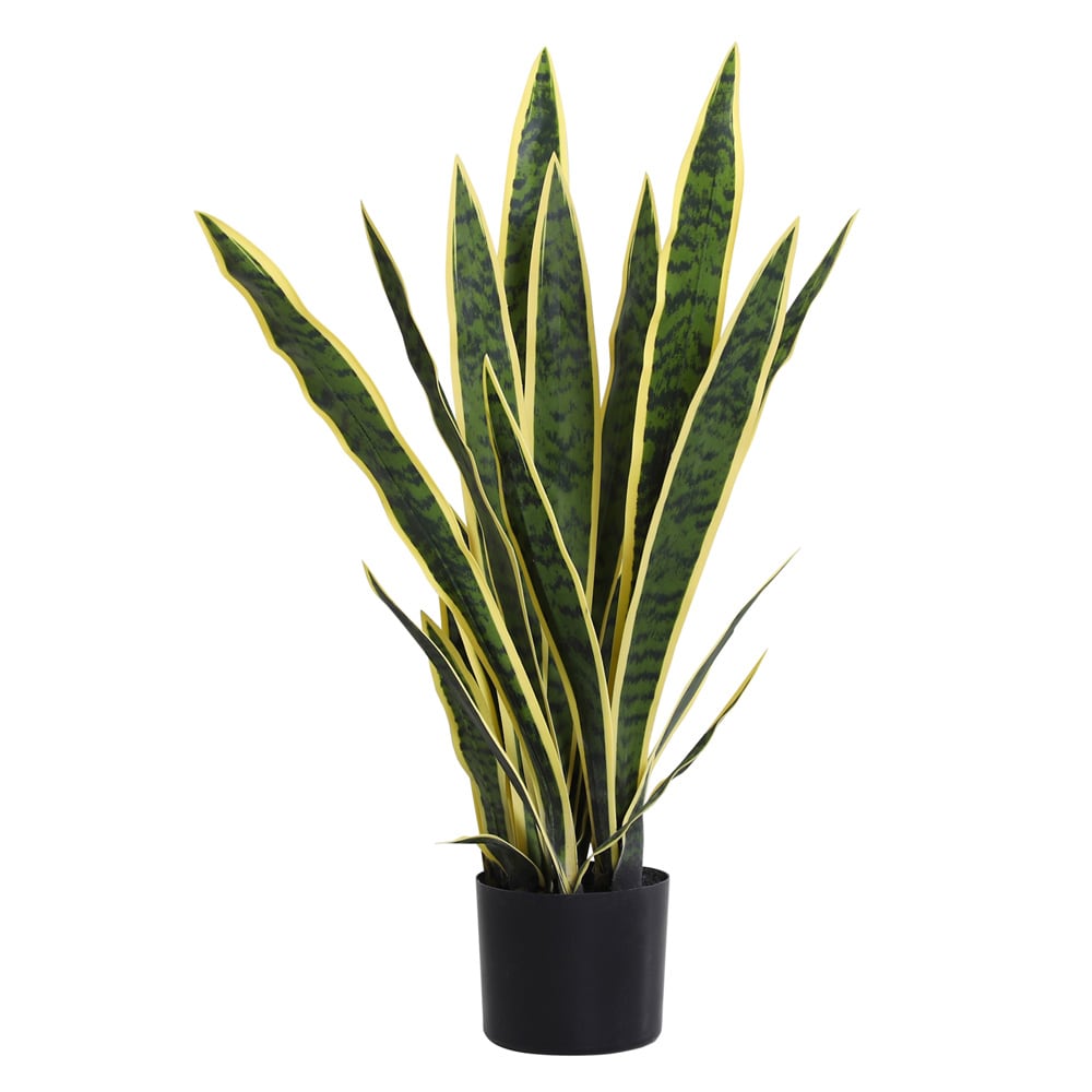 Konstgjord ormväxt 77 cm / konstväxt i kruka / sansevieria konstgjord växt / dekorativ inomhusväxt