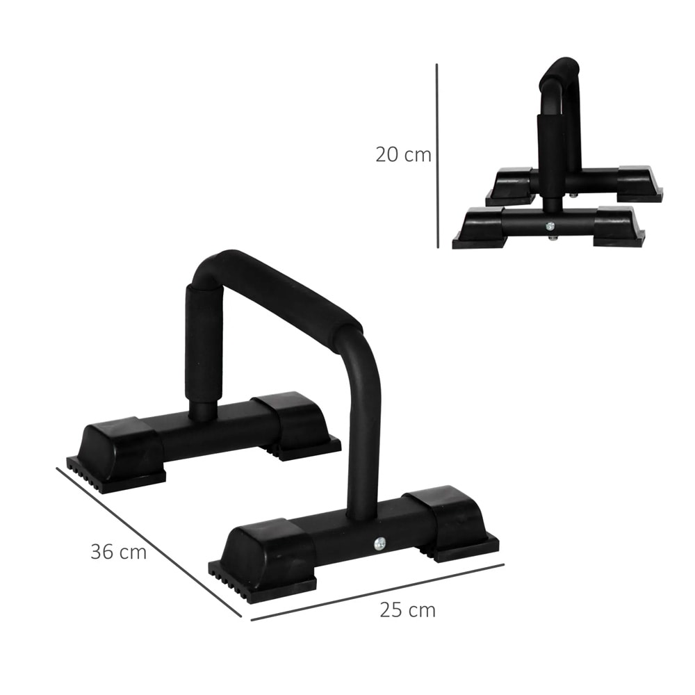 Armhevingshåndtak 2 stk / push up bars / push up-håndtak i stål / sklisikre treningshåndtak