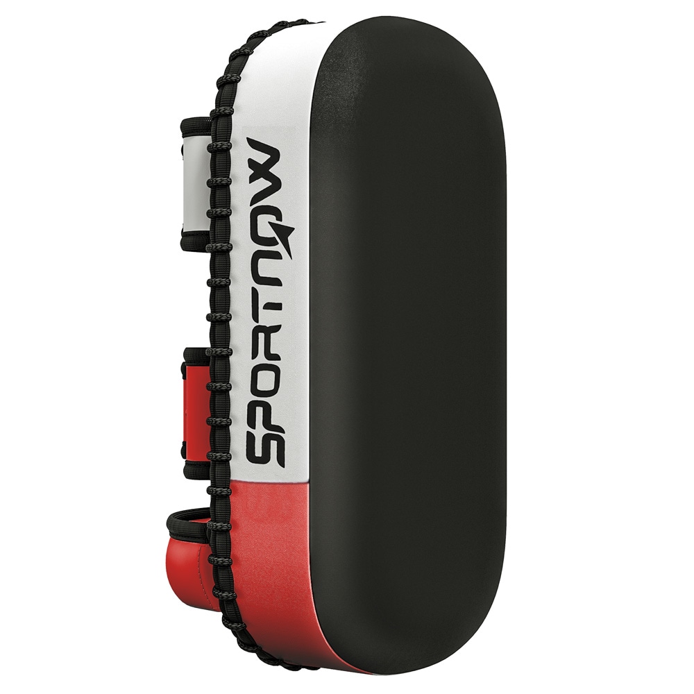 Sparkmitts / kick pads för kampsport / slag- och sparkkudde / Muay Thai och kickboxing - Svart/Röd/Vit