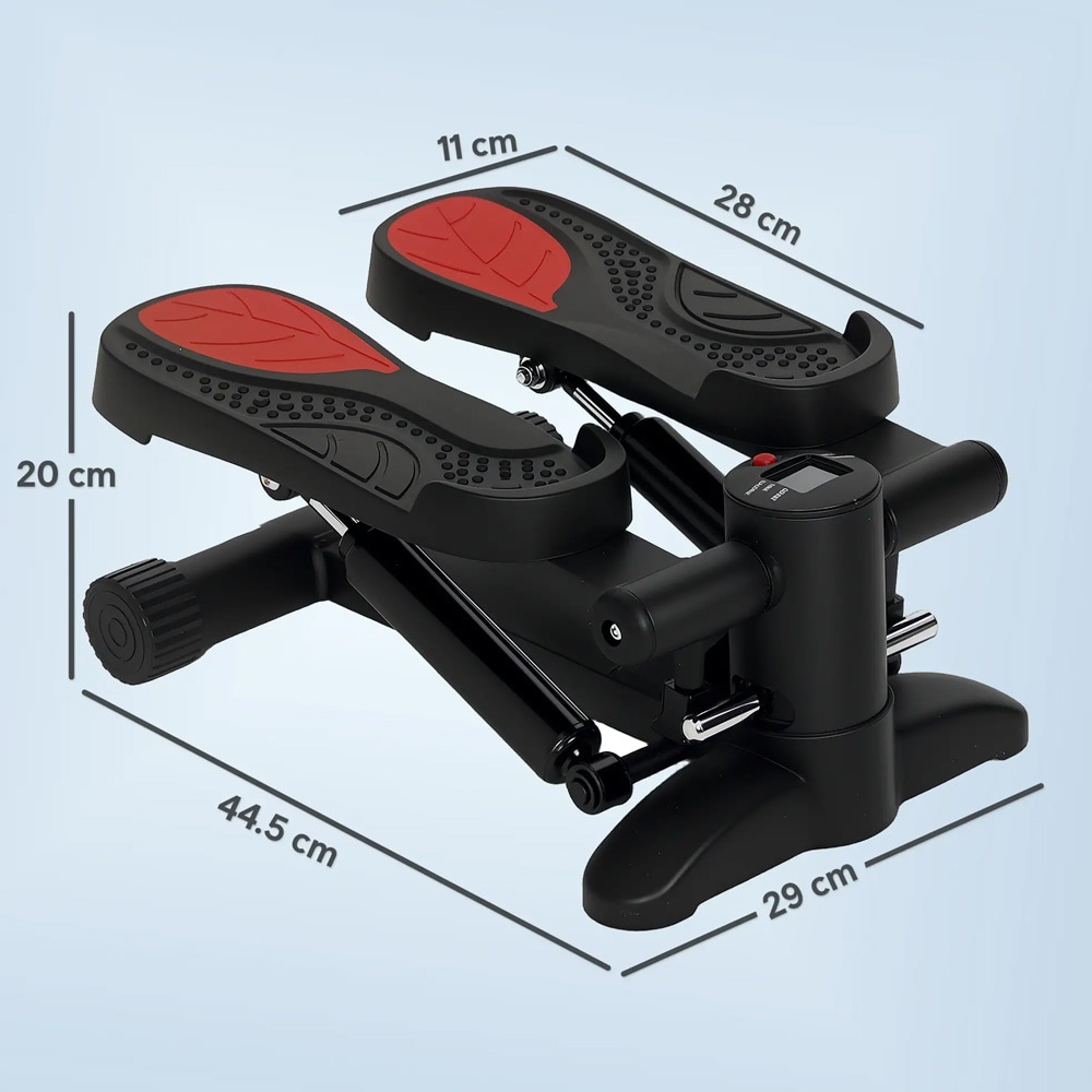 Stepper / trappemaskin / ministepper med LCD-skjerm og sklisikre pedaler
