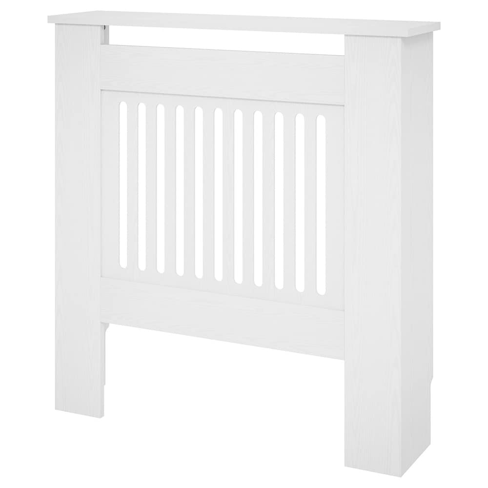 Elementskydd - vitt radiatorskydd 79x19x81cm med hylla