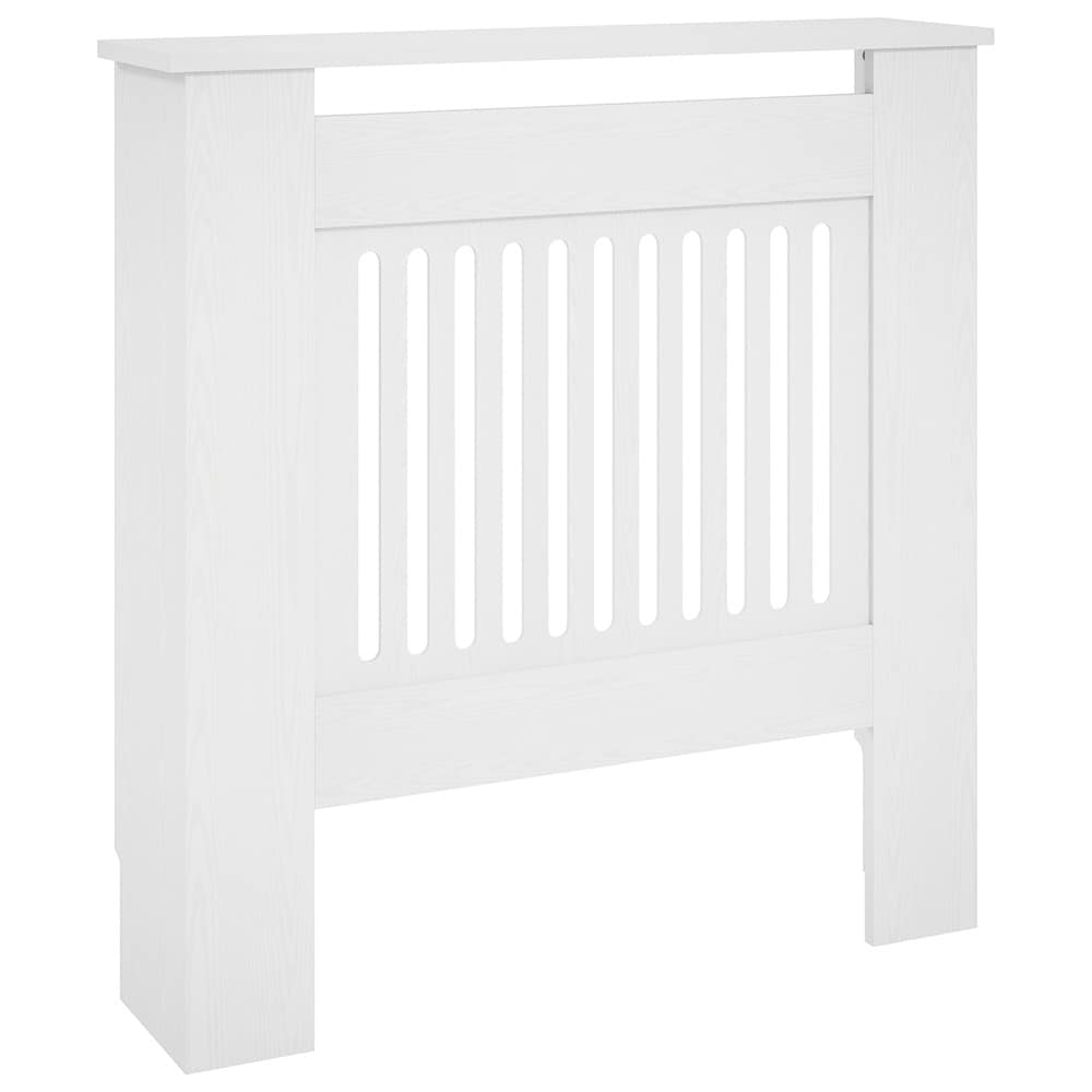 Elementskydd - vitt radiatorskydd 79x19x81cm med hylla