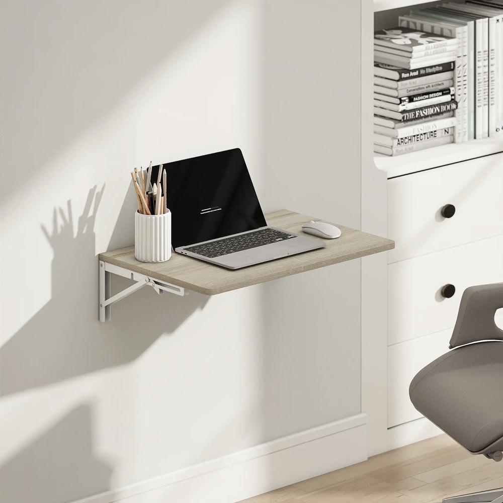 Väggmonterat fällbord 60x40 cm / hopfällbart väggbord / platsbesparande skrivbord med väggfäste