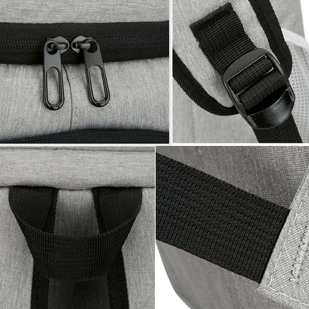 Ryggsäck 20L picknick / kylryggsäck med isolering / ryggsäck med flera fack och flasköppnare - Svart