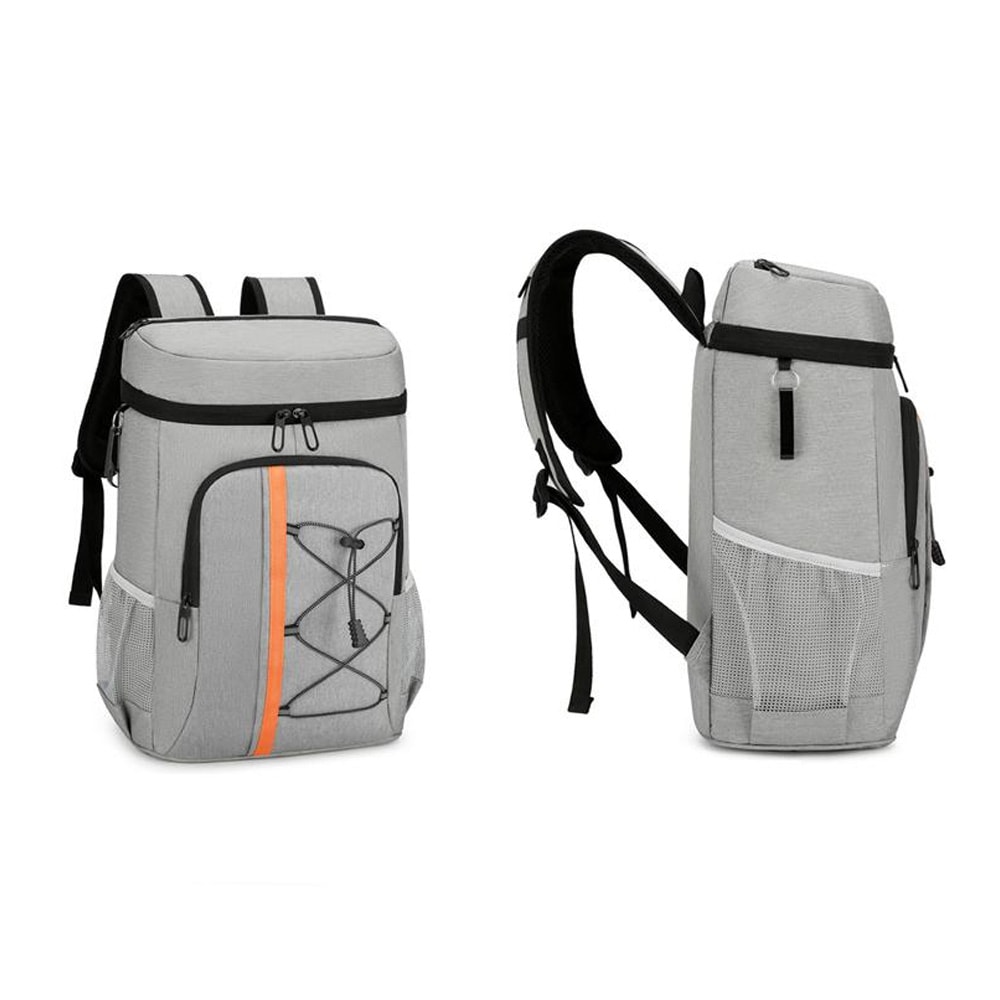 Ryggsäck 20L picknick / kylryggsäck med isolering / ryggsäck med flera fack och flasköppnare - Svart