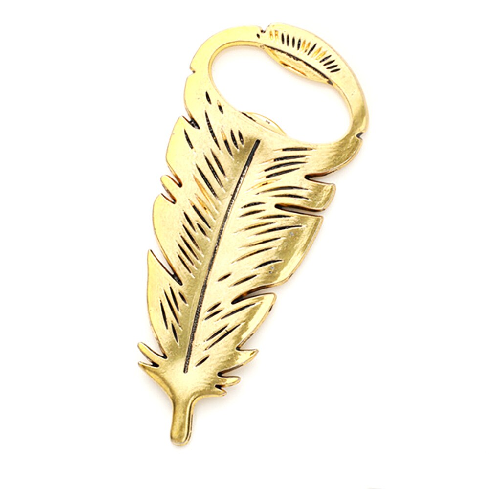 Kapsylöppnare fjäder / flasköppnare i metall / dekorativ öppnare i zinklegering