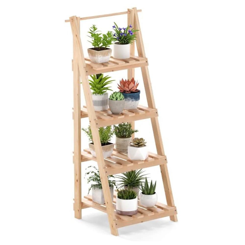 Växtställ / blomhylla / blomsterhylla / hylla i trä 52x38x109cm med 4 nivåer