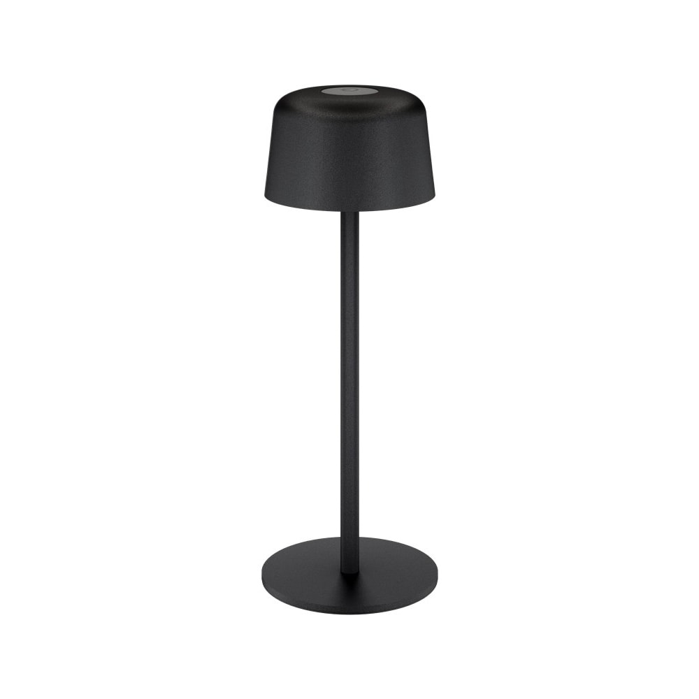 Trådlös LED bordslampa 25 cm / touchkontroll / dimbar / 150 lm / 3000 K / uppladdningsbar / IP44 - Svart