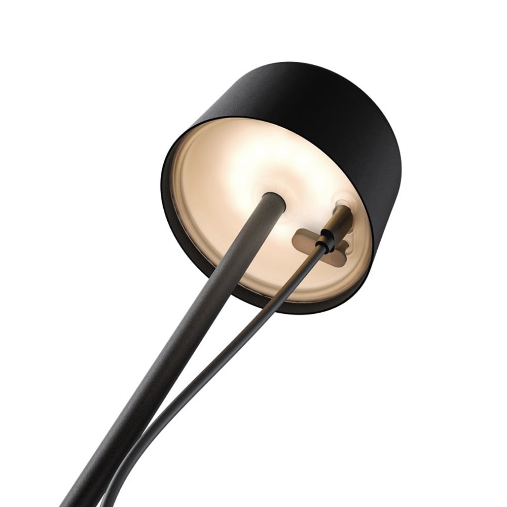 Trådlös LED bordslampa 25 cm / touchkontroll / dimbar / 150 lm / 3000 K / uppladdningsbar / IP44 - Svart