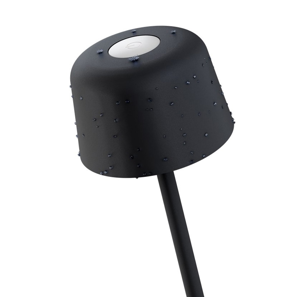 Trådlös LED bordslampa 25 cm / touchkontroll / dimbar / 150 lm / 3000 K / uppladdningsbar / IP44 - Svart