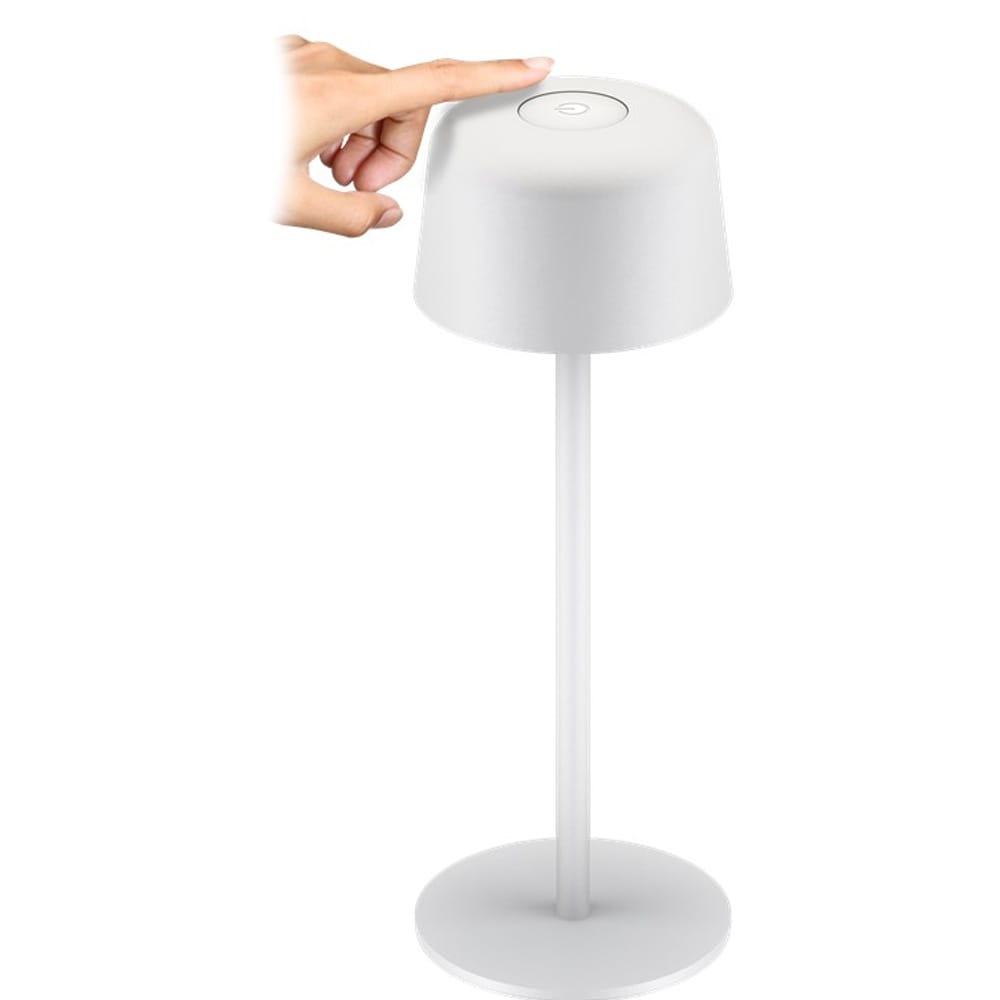 Trådlös LED bordslampa 25 cm / touchkontroll / dimbar / 150 lm / 3000 K / uppladdningsbar / IP44 - Vit