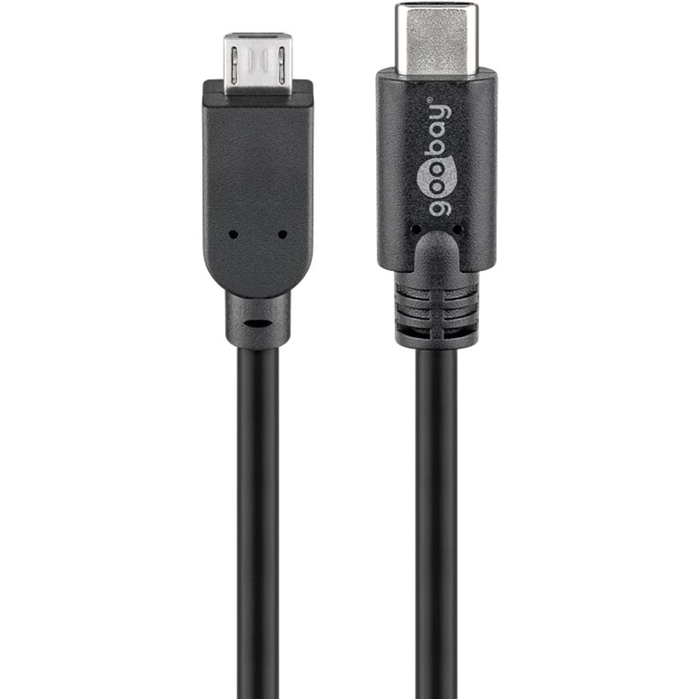 Goobay USB-C till MicroUSB-kabel OTG 2,5W 1m