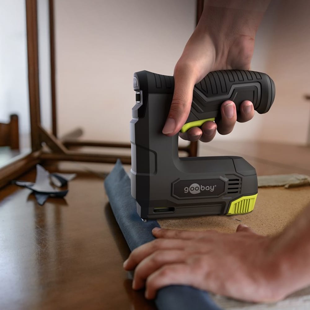 Elektrisk häftpistol sladdlös / häftpistol batteridriven / spikpistol liten / tacker 2 i 1 / häftpistol med spik