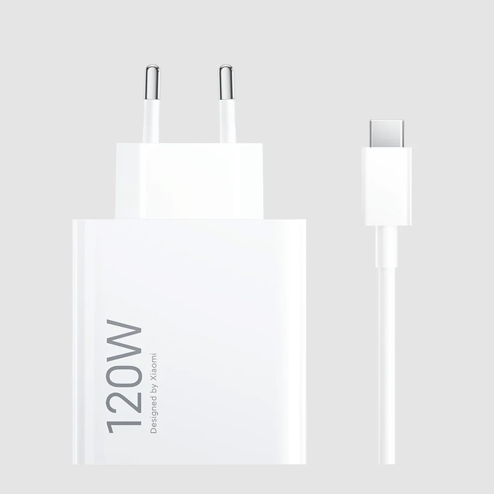 Xiaomi 120W 6A HyperCharge Väggladdare med USB-C-kabel MDY-14-EE - Vit