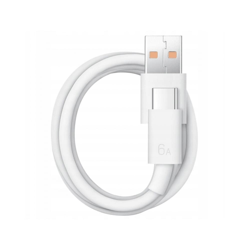 Huawei USB-Kabel 6A USB till USB-C - Vit / USB-A till USB-C kabel 6A / snabbladdningskabel USB-C / laddkabel 66W