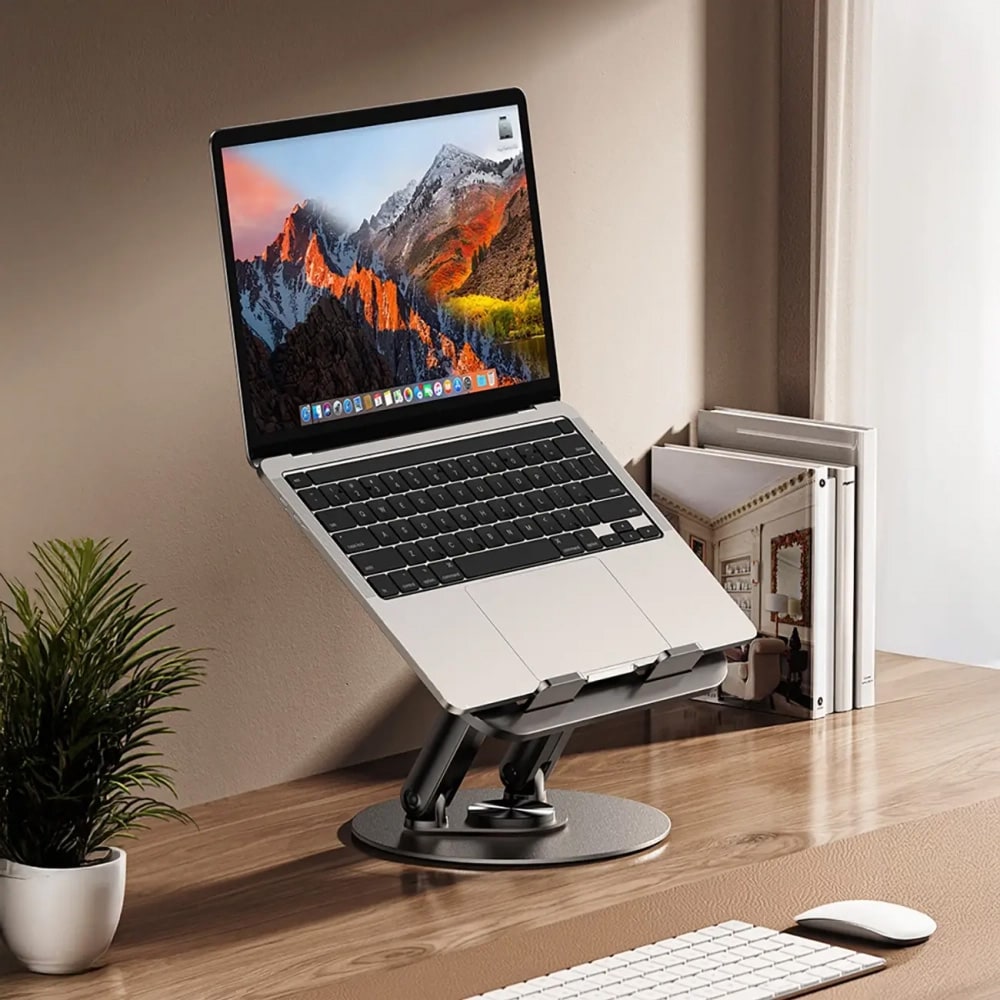 Bordsställ för laptop och surfplatta / laptopställ / tabletställ / datorställ - Svart
