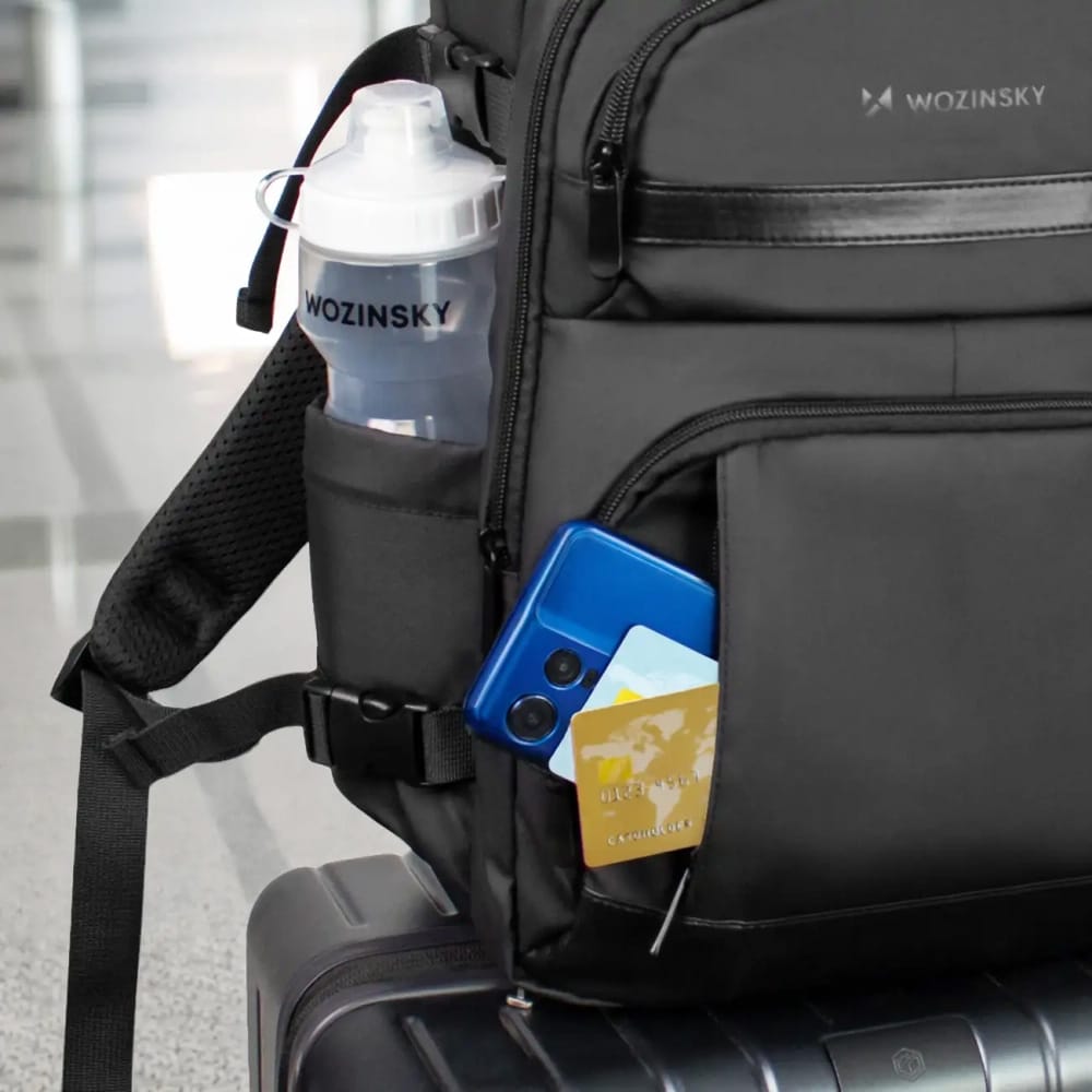 Wozinsky Ryggsäck med laptopfack / kabinryggsäck / resryggsäck 20L - Svart