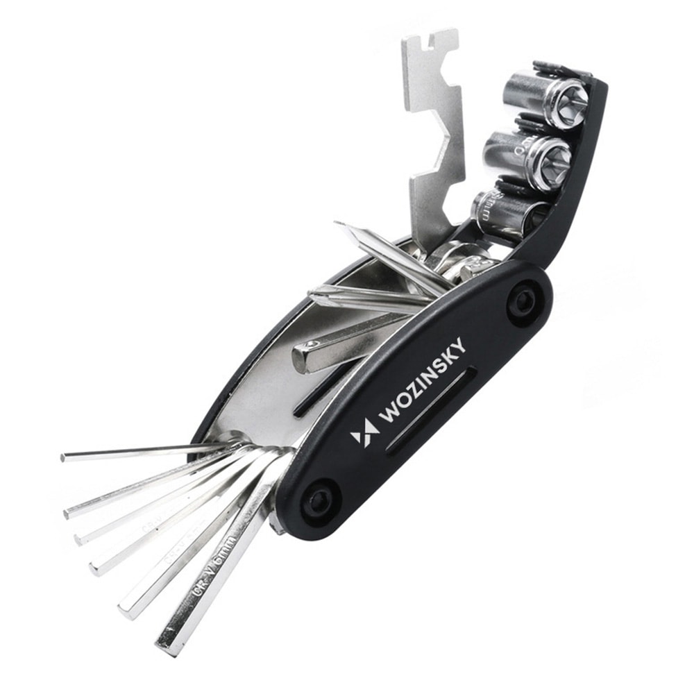 Wozinsky multiverktyg 16-i-1 för cykel / cykelverktyg multifunktion / reparationsverktyg cykel / cykel multitool