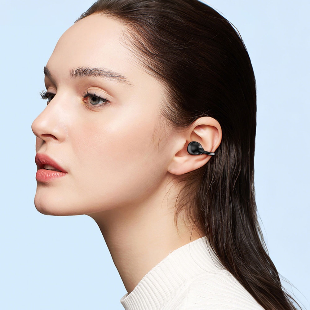 BWOO sportigt Bluetooth headset / trådlösa hörlurar in-ear / open ear hörlurar - Svart