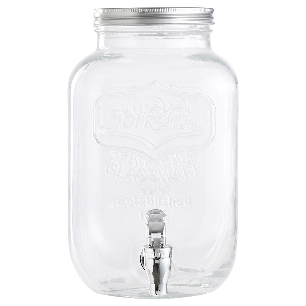 Glasbehållare 4L med kran / dryckesdispenser / saftdispenser / serveringsbehållare