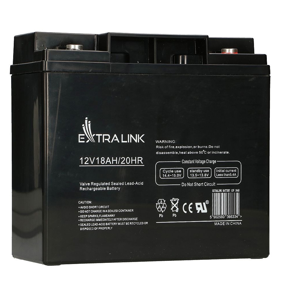 AGM-batteri 12V 18Ah – blybatteri / reservbatteri / VRLA-batteri