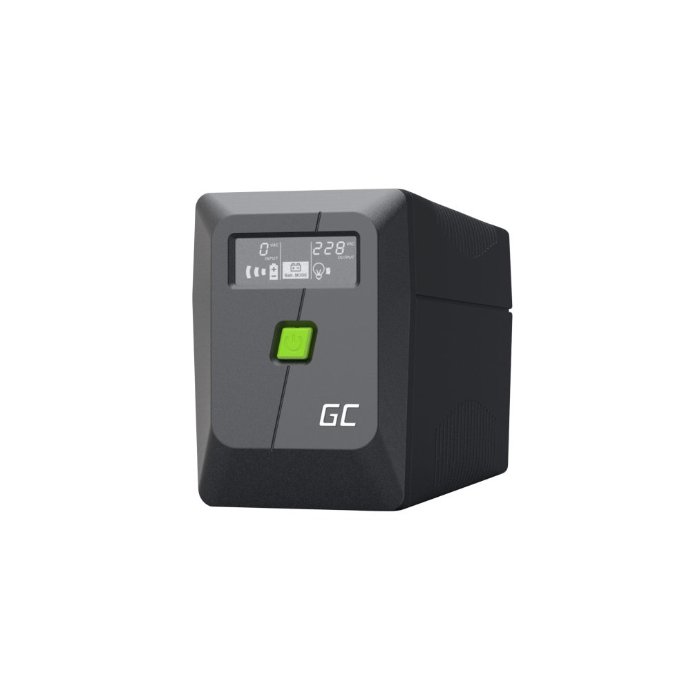 Greencell 650VA 360W UPS med LCD-skärm / avbrottsfri kraftförsörjning / batteribackup UPS