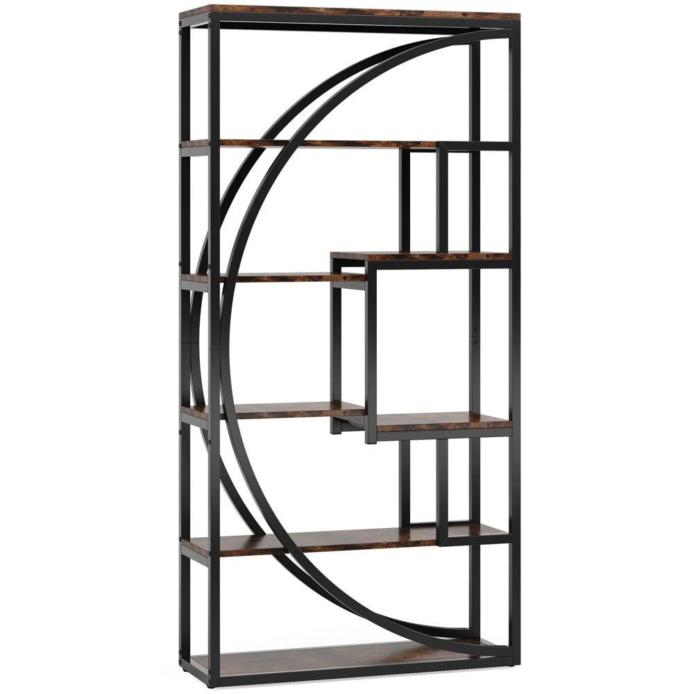 Bokhylla i industriell design 180 cm / öppen hylla / förvaringshylla / displayhylla
